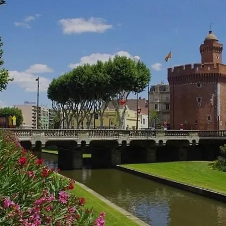 公寓 Elegance Castillet - Plein Centre Proche Gare Bus Et Transports - Ideal Couple Ou Pro - Moderne Et Confort - Speciale *
