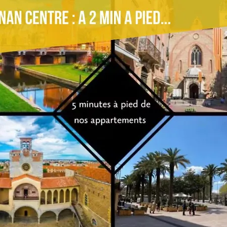 Apartmán Elegance Castillet - Plein Centre Proche Gare Bus Et Transports - Ideal Couple Ou Pro - Moderne Et Confort - Speciale